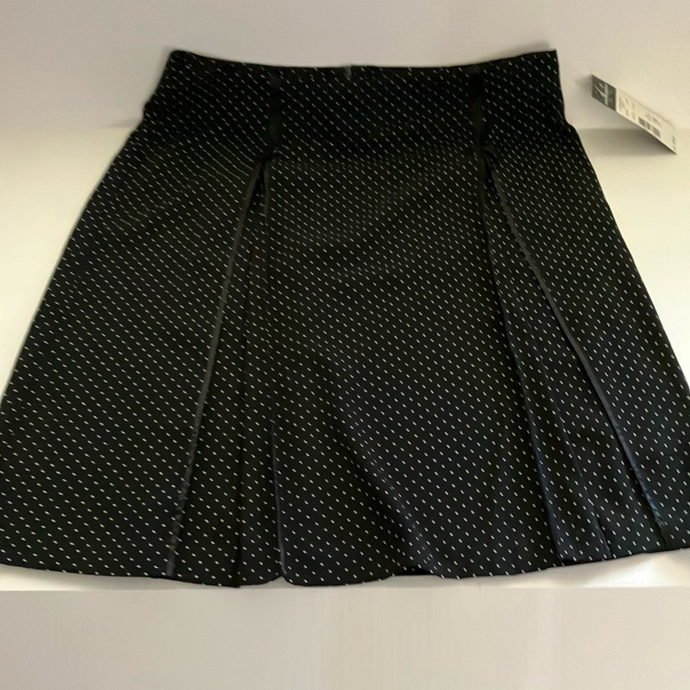 Requirements Black and White Knee-Length A-Line Skirt